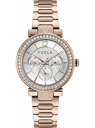 Furla Γυναικείο Ρολόι με Ροζ Χρυσό Μεταλλικό Μπρασελέ WW00011007L3