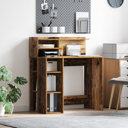 vidaXL Γραφείο Ξύλινο με Βιβλιοθήκη 90x48x101.5cm 869528