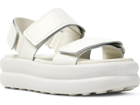 Camper Pelotas Flota Up Ανατομικές Καλοκαιρινές Γυναικείες Πλατφόρμες Χαμηλές Λευκές K201728-001