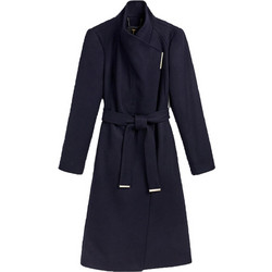 Ted Baker Rose Γυναικείο Ημίπαλτο Μάλλινο Navy Μπλε 249306