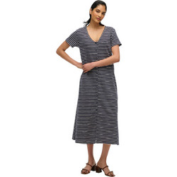 Superdry Stud SS Midi Καλοκαιρινό Καθημερινό Φόρεμα Navy Μπλε W8011860A-9JU