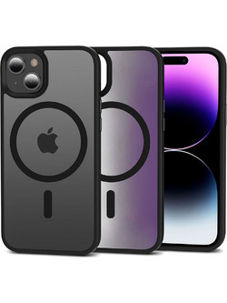 Tech-Protect Magmat Black Back Cover Matte Black (iPhone 15)