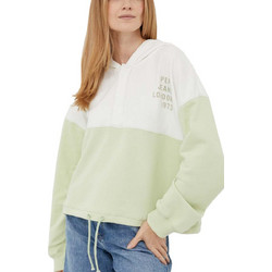 Pepe Jeans Alison Γυναικείο Φούτερ Oversized με Κουκούλα Άσπρο Lime PL581359-610