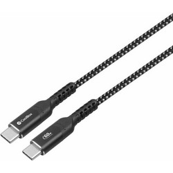 CoolBox Braided USB-C to USB-C 60W 1.2m Black Grey COO-CAB-UC-60W