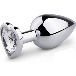 EasyToys Metal Heart No 7 Πρωκτική Σφήνα Diamond Plug 8.3cm Ασημί