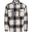 Jack & Jones Ανδρικό Πουκάμισο Βαμβακερό Μακρυμάνικο Κανονική Γραμμή Overshirt Μαύρο Μπεζ 12278969
