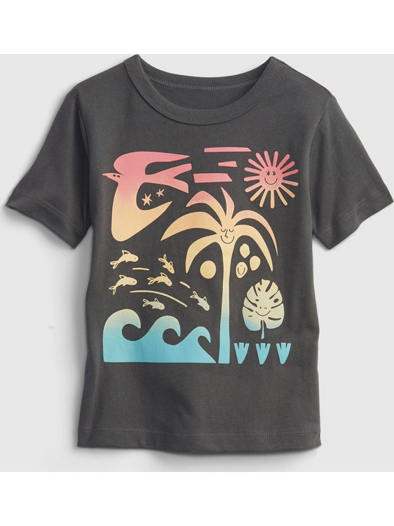 Gap Παιδικό T-Shirt Κοντομάνικο Ανθρακί 687830003