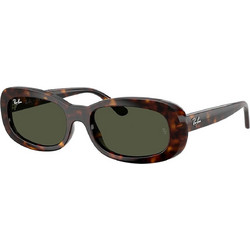 Ray-Ban RB2221 90231 Ανδρικά Γυαλιά Ηλίου Ορθογώνια Κοκάλινα Ταρταρούγα με Πράσινο Φακό
