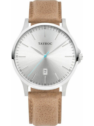 Tayroc Ανδρικό Ρολόι με Καφέ Δερμάτινο Λουράκι TXM100