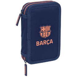 Safta F.C. Barcelona Κασετίνα Γεμάτη με 2 Θήκες Navy Μπλε S4313266