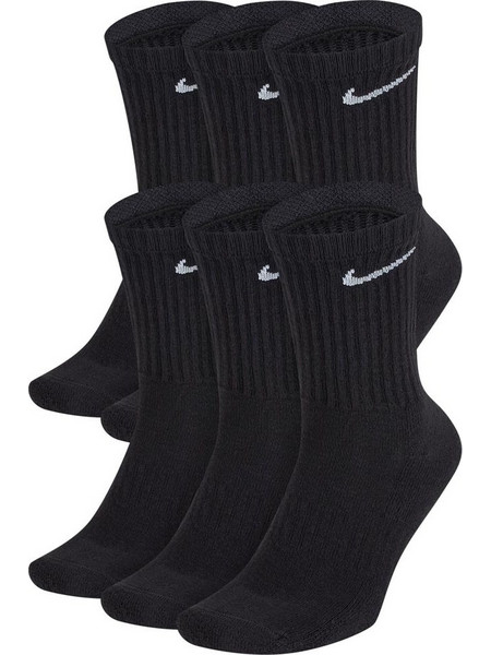 Nike Everyday Ανδρικές Κάλτσες Ψηλές Μαύρες 6Pack SX7666-010