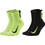 Nike Multiplier Ανδρικές Κάλτσες Ψηλές με Σχέδια Lime Μαύρες 2Pack SX7557-903