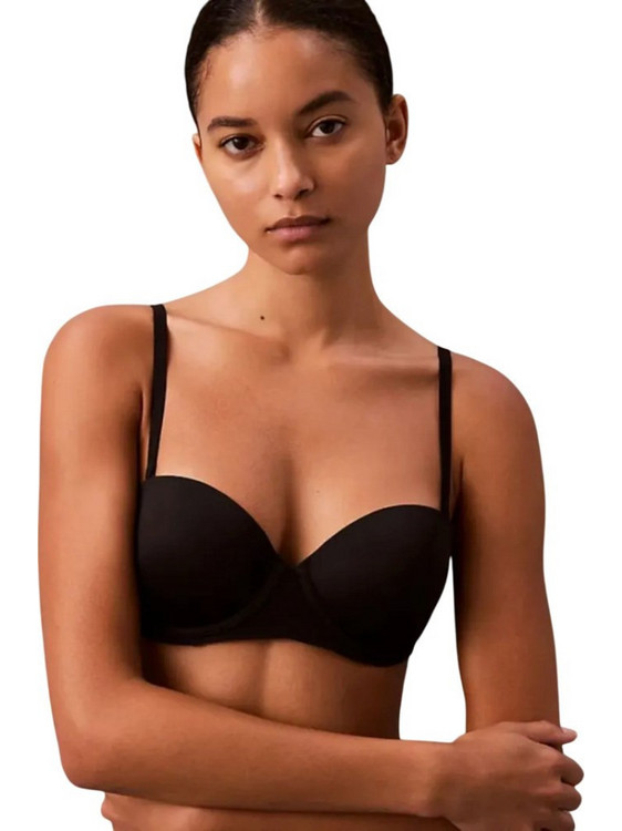 Calvin Klein Σουτιέν Strapless Push Up με Μπανέλα Μαύρο LV00QF8252-UB1