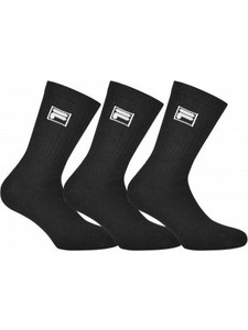 Fila Βαμβακερές Ανδρικές Κάλτσες Ψηλές Μαύρες 3Pack F9000-200