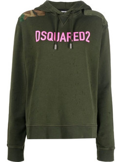 Dsquared2 Γυναικείο Φούτερ με Κουκούλα Χακί S75GU0439S25030-697