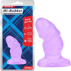 Chisa Novelties Hi-Rubber Mini Πρωκτική Σφήνα 9.2cm Μωβ