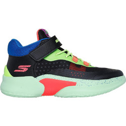 Skechers Παιδικά Sneakers Μποτάκια Μαύρα Πράσινο Mint Κοραλί 406068L-BKMT