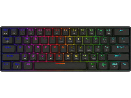 SAVIO Blackout X2 Μηχανικό Gaming Πληκτρολόγιο 60% με Outemu Peach Διακόπτες RGB Black