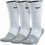 Nike Everyday Max Ανδρικές Κάλτσες Ψηλές με Σχέδια Λευκές 3Pack SX5547-100