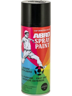 Abro Σπρέι Βαφής Μαύρο Gloss 400ml SPP-011-BLK-CH-WH