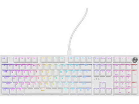 Genesis Thor 404 Μηχανικό Gaming Πληκτρολόγιο με Gateron Yellow Pro Διακόπτες RGB White