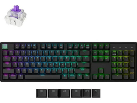Keychron K10 HE Ασύρματο Μηχανικό Gaming Πληκτρολόγιο με Gateron Double-Rail Magnetic Nebula Διακόπτες RGB Black