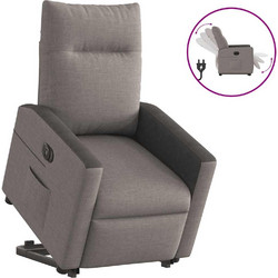 vidaXL Πολυθρόνα Relax με Υποπόδιο Ανακλινόμενη Γκρι 3324071