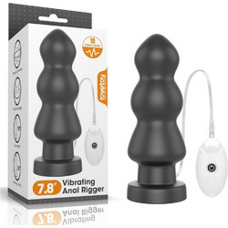 Lovetoy Anal Rigger Πρωκτική Σφήνα με Δόνηση 20cm Μαύρη