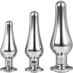 Dream Toys Gleaming Love Trainer Kit Σετ Πρωκτικές Σφήνες Diamond Plugs Ασημί 3τμχ