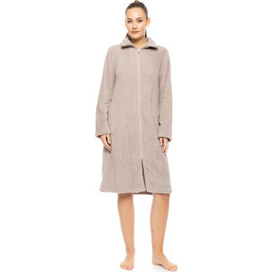 Pink Label Γυναικεία Ρόμπα Χειμωνιάτικη Fleece Μπεζ W1882