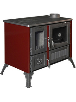 Thermozoff 4013 Mini Ατσάλινη Ξυλόσομπα με Φούρνο 8kW Μπορντό