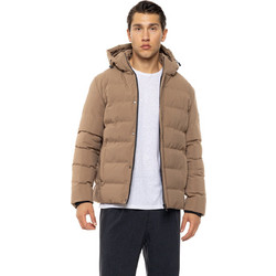 Biston Ανδρικό Μπουφάν Χειμωνιάτικο Puffer Μπεζ 54-201-082