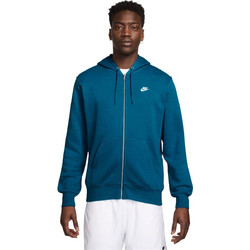 Nike Ανδρική Ζακέτα Φούτερ με Κουκούλα και Φερμουάρ Πετρόλ FN3861-301
