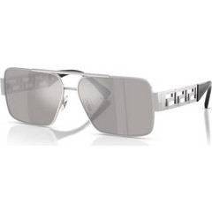 Versace VE2290 10016G Γυναικεία Γυαλιά Ηλίου Τετράγωνα Μεταλλικά Ασημί με Aσημί Φακό