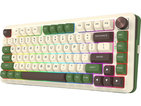 Redragon Cyrus K681CGC-RGB-PRO Ασύρματο Μηχανικό Gaming Πληκτρολόγιο TenKeyLess με Redragon Silver Διακόπτες RGB Beige