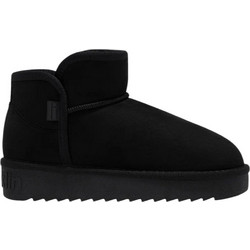 D.Franklin Nordic Low Γυναικεία Μποτάκια Πλατφόρμα Suede Μαύρα με Γούνα DFSH370021
