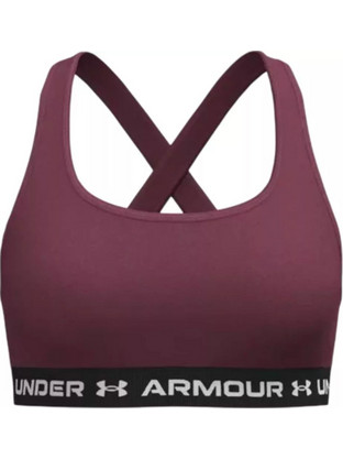Under Armour Crossback Mid Αθλητικό Μπουστάκι με Μέτρια Στήριξη & Αφαιρούμενη Ενίσχυση Φούξια 1361034-661
