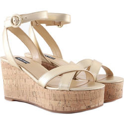 Nine West Janessa Καλοκαιρινές Γυναικείες Πλατφόρμες Ψηλές Χρυσές