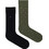 Tommy Hilfiger Ανδρικές Κάλτσες Ψηλές Μαύρες Χακί 2Pack SOCKSMEN