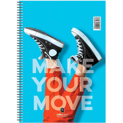 Salko Make Your Move Σπιράλ Τετράδιο Ριγέ B5 120 Φύλλων 4 Θεμάτων Διάφορα Σχέδια 6514