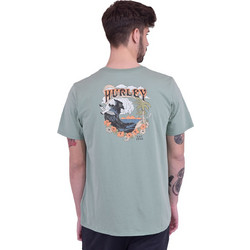 Hurley Ανδρικό Αθλητικό T-Shirt Γκρι CQ8577-388