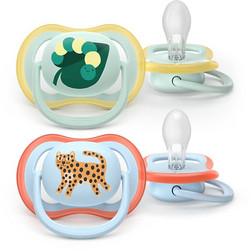 Philips Avent Ultra Air Ανατομικές Ορθοδοντικές Πιπίλες Σιλικόνης 0-6m Light Green Light Blue 2τμχ SCF087/02