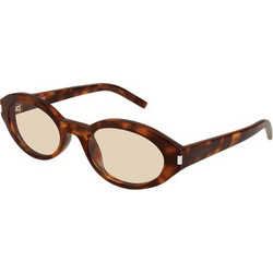 Saint Laurent SL567 008 Γυναικεία Γυαλιά Ηλίου Οβάλ Κοκάλινα Καφέ με Καφέ Φακό