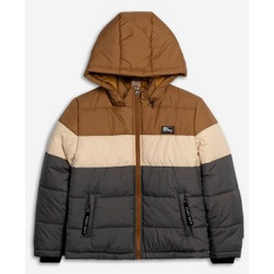 Funky Παιδικό Μπουφάν Χειμωνιάτικο Puffer Αντιανεμικό Καφέ Μπεζ Ταμπά 226-118108-2