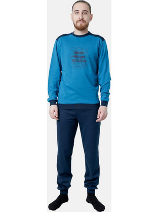 Dreams Χειμωνιάτικες Ανδρικές Πιτζάμες Fleece Μπλε 2578103