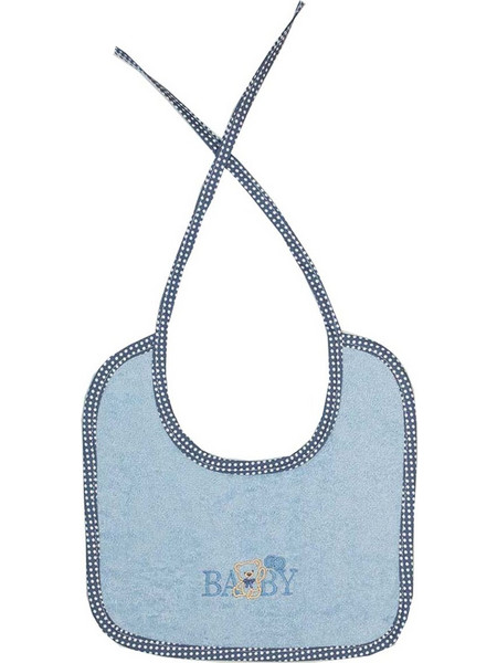 Dimcol Baby Bear 161 Σαλιάρα από 100% Βαμβάκι με Κορδόνι Γαλάζια