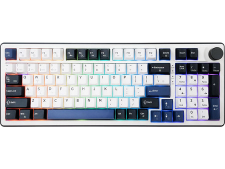 White Shark GK-007251 Excalibur Ασύρματο Μηχανικό Gaming Πληκτρολόγιο με KTT Wine Red Διακόπτες RGB White
