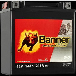 Banner Μπαταρία Μοτοσυκλέτας YTX16-BS 215A 14Ah