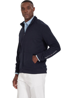 Tommy Hilfiger Ανδρική Ζακέτα Πλεκτή με Φερμουάρ Navy Μπλε UM0UM03688-DW5