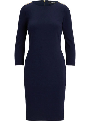 Lauren Ralph Lauren Romee Mini Καθημερινό Φόρεμα Μεταξωτό Navy Μπλε 200973403001-410